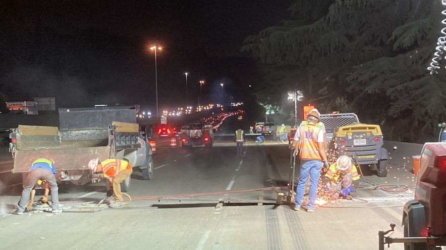 Image: Crews have been working on the Revive I-5 project....