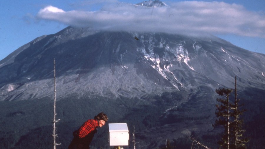 Image: On May 17, 1980, Carolyn Driedger examines a piece of measuring equipment at Coldwater2, the...