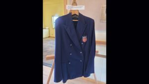 Photo: One of the suits worn by rower John White at the 1936 Olympics.