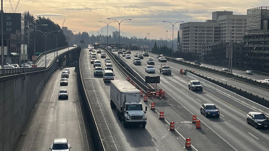 Photo: I-5 near Seneca Street in Seattle....